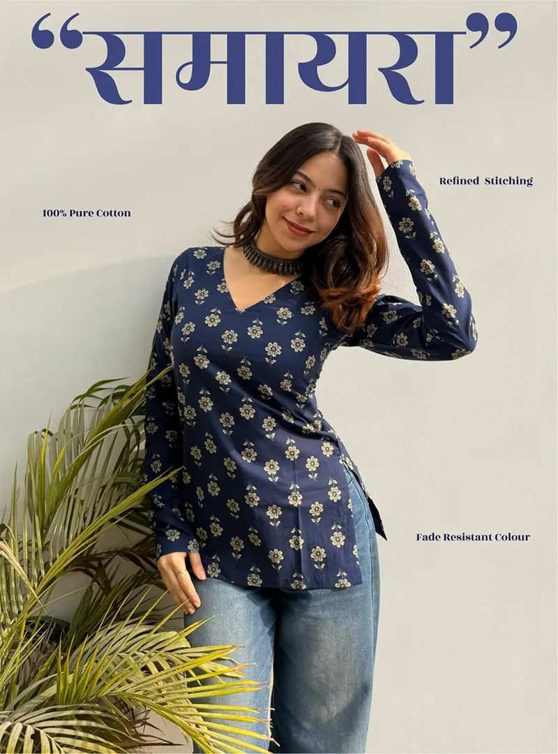 Samayra Straight Sleeves Kurti by Evara - Image 2