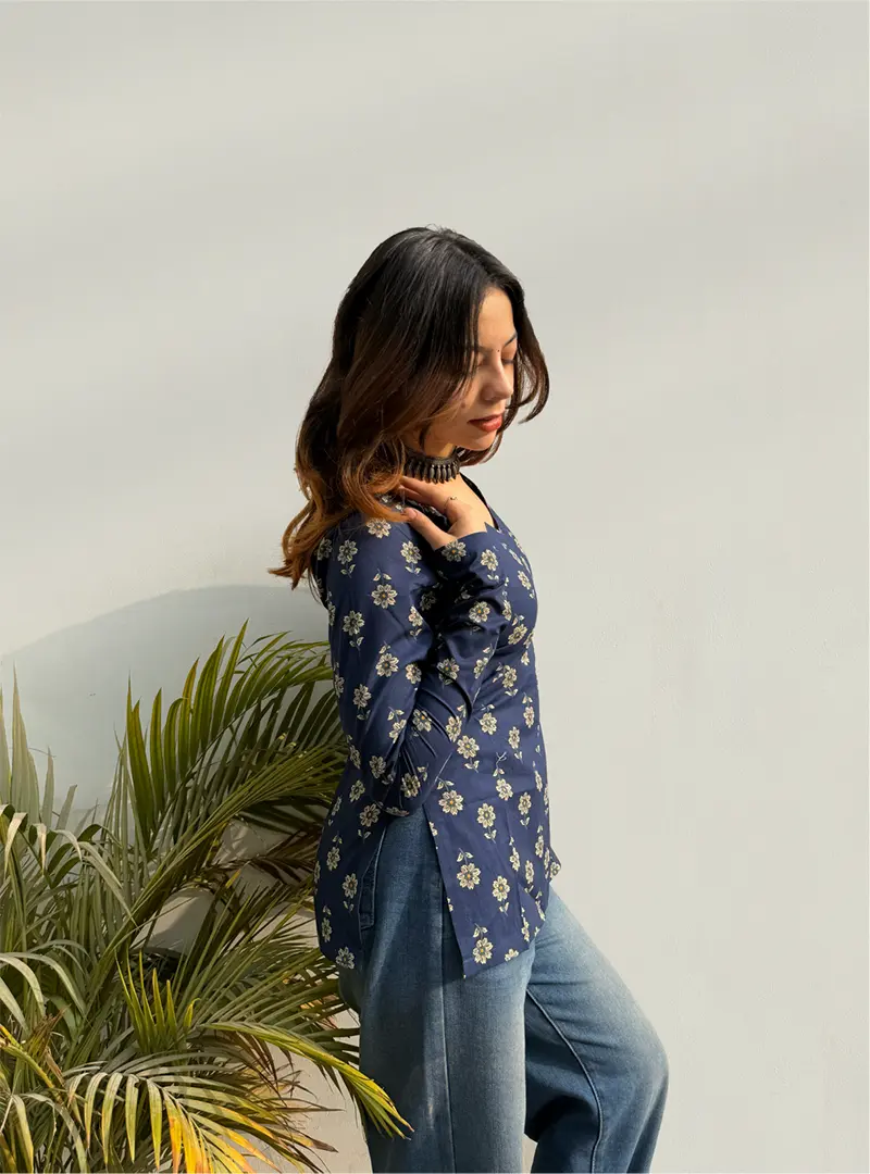 Samayra Straight Sleeves Kurti by Evara - Image 4